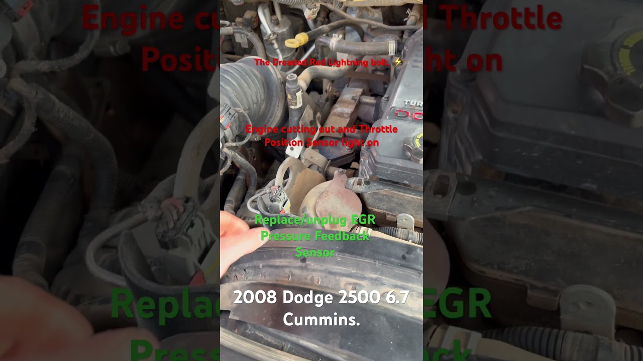 2008 Dodge Ram 2500 6.7 cummins Throttle Position Sensor fix.