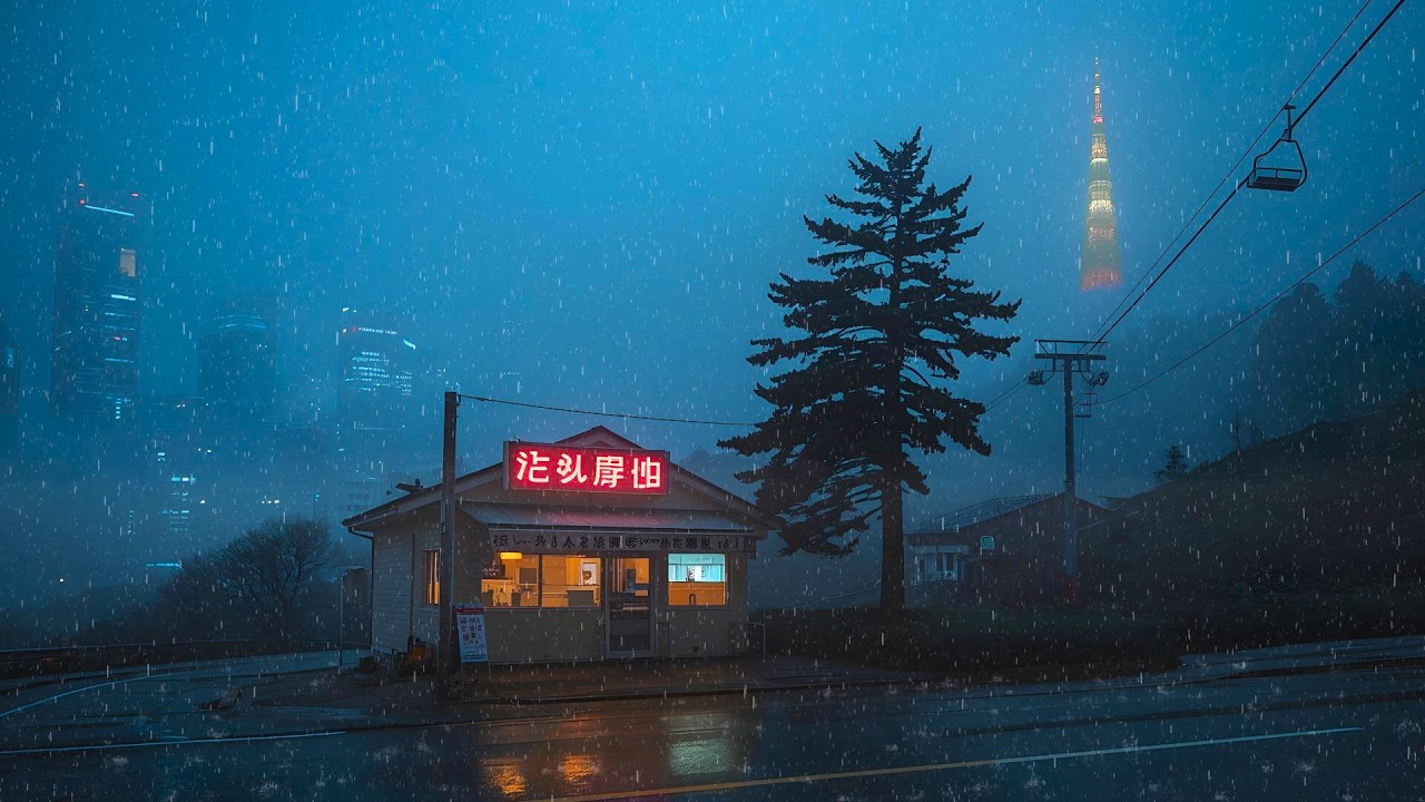 Oldschool 90s Japanese Café ☕ Cozy Rain Lofi
