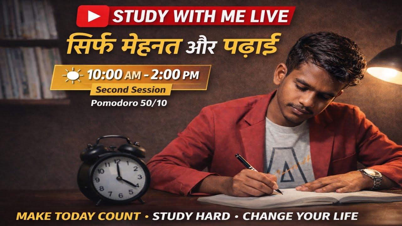 Study With Me Live 🔴 4 hour | #shorts #study #motivation #boardexam #class12 #class10 #exam #2026-27