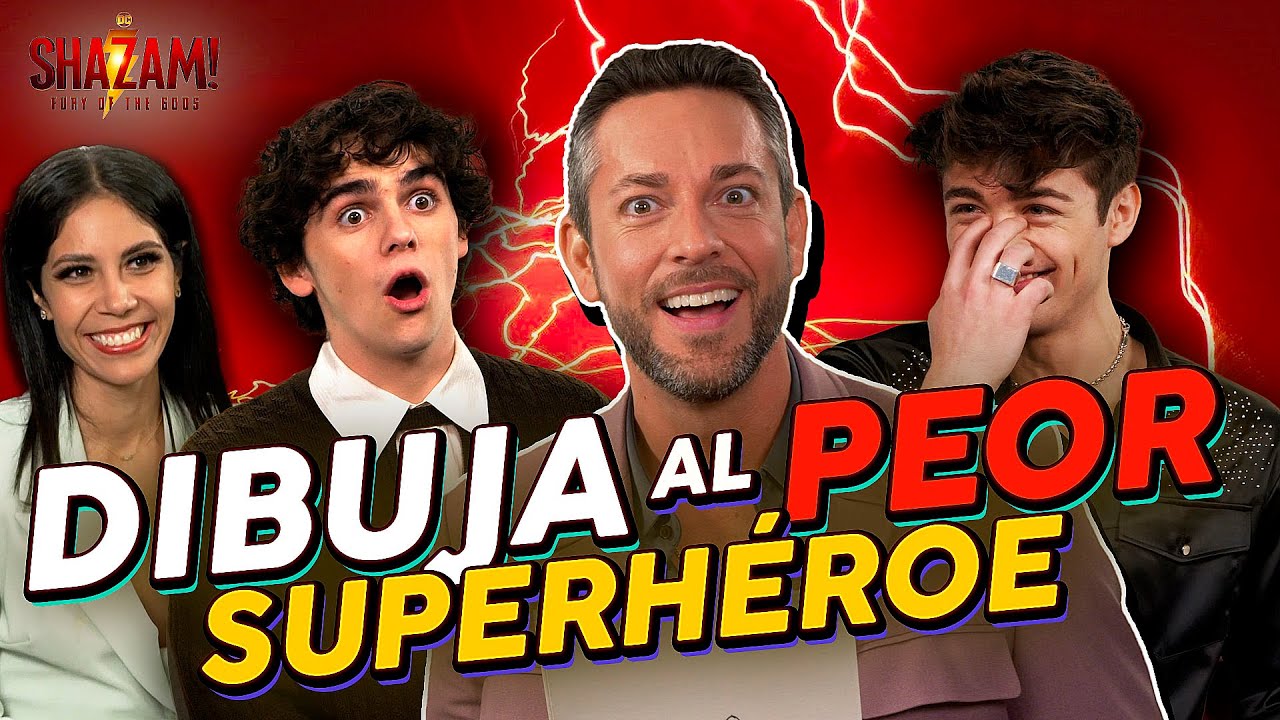 RETO a ZACHARY LEVY, ASHER ANGEL y JACK DYLAN / SHAZAM 2 INTERVIEW