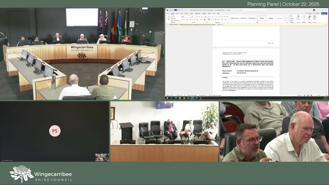 Local Planning Panel Meeting - 22nd October 2025