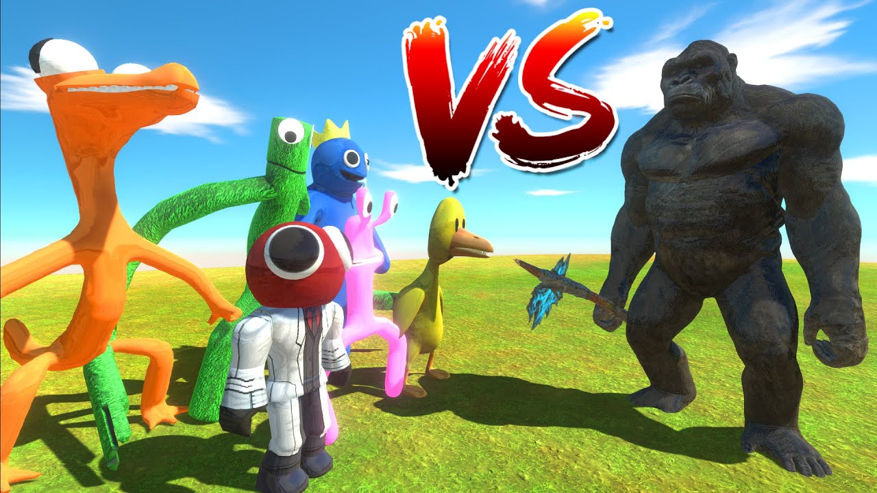 X6 Rainbow Friends VS King Kong - Animal Revolt Battle Simulator
