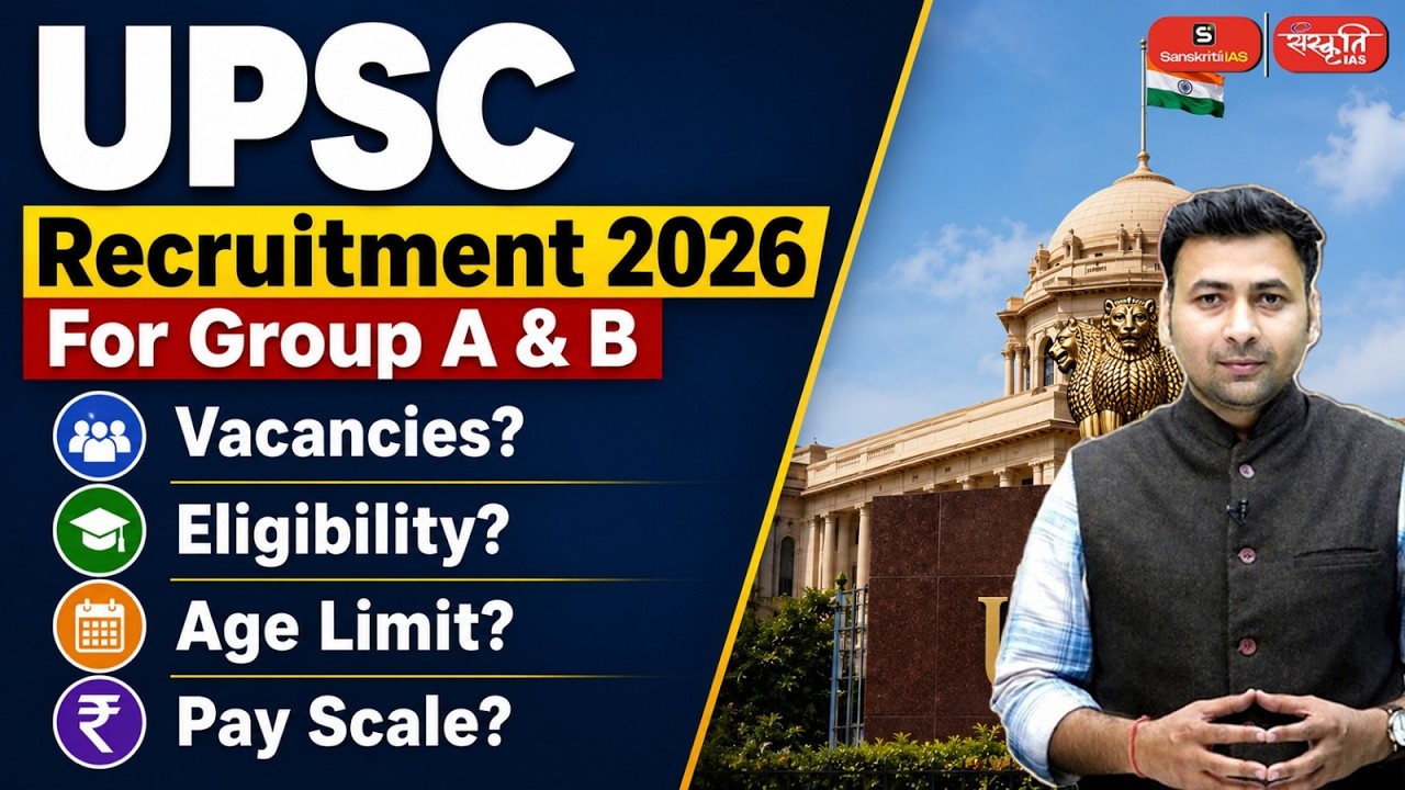 UPSC Recruitment 2026 For Group A & B | Vacancies, Eligibility, Age Limit & Salary | Sanskriti IAS