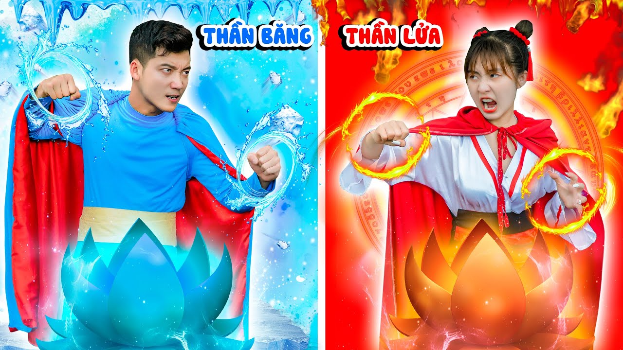 Thần Lửa - Thần Băng Cuộc Chiến Các Vị Thần Nóng Vs Lạnh - Gia Đình Siêu Nhân Natra T15 Táo Xanh TV