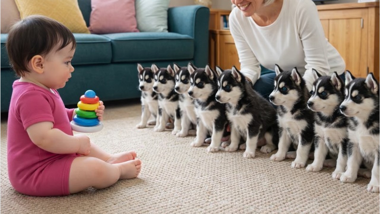 Cute Baby & Dog Funny Moments Compilation   Husky, Labrador Puppies Reactions  Try Not To Laugh!🇺🇸