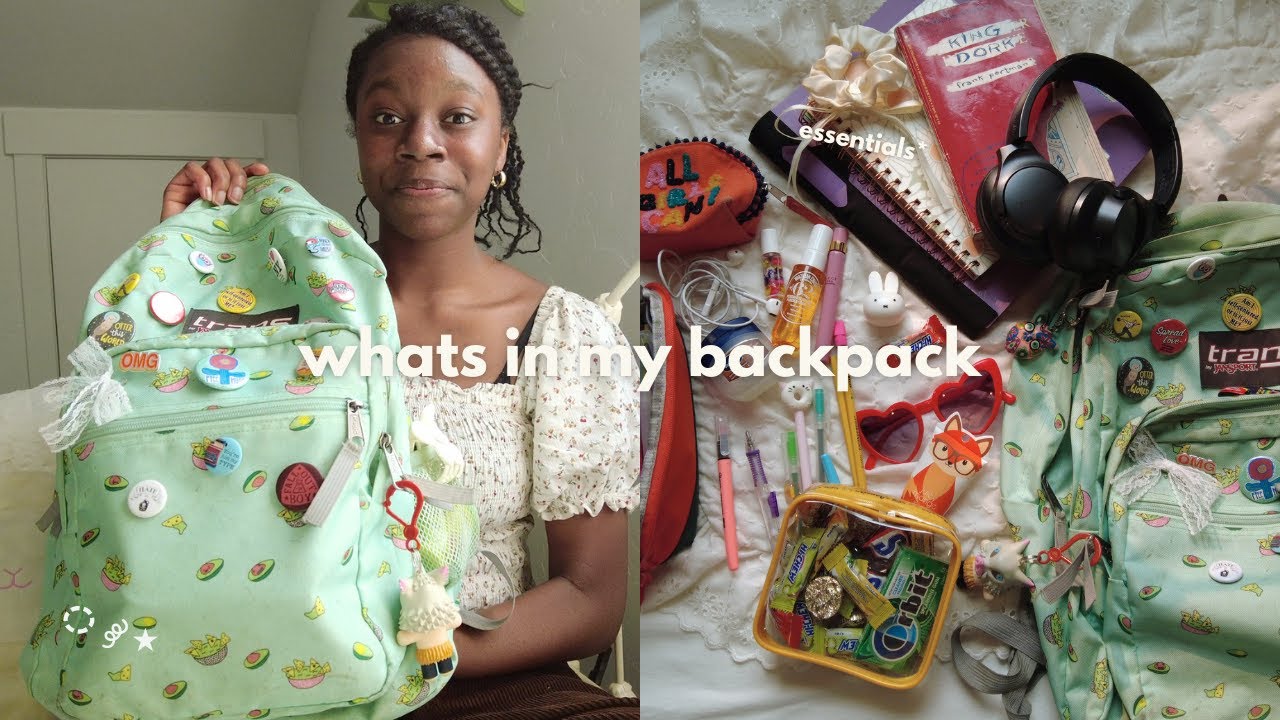 whats in my backpack | junior year 🎀😵‍💫🎧