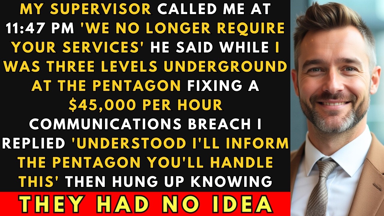 Fired While Fixing $45k/Hour Pentagon Crisis. I Said 'Handle It Yourself.' They Couldn't