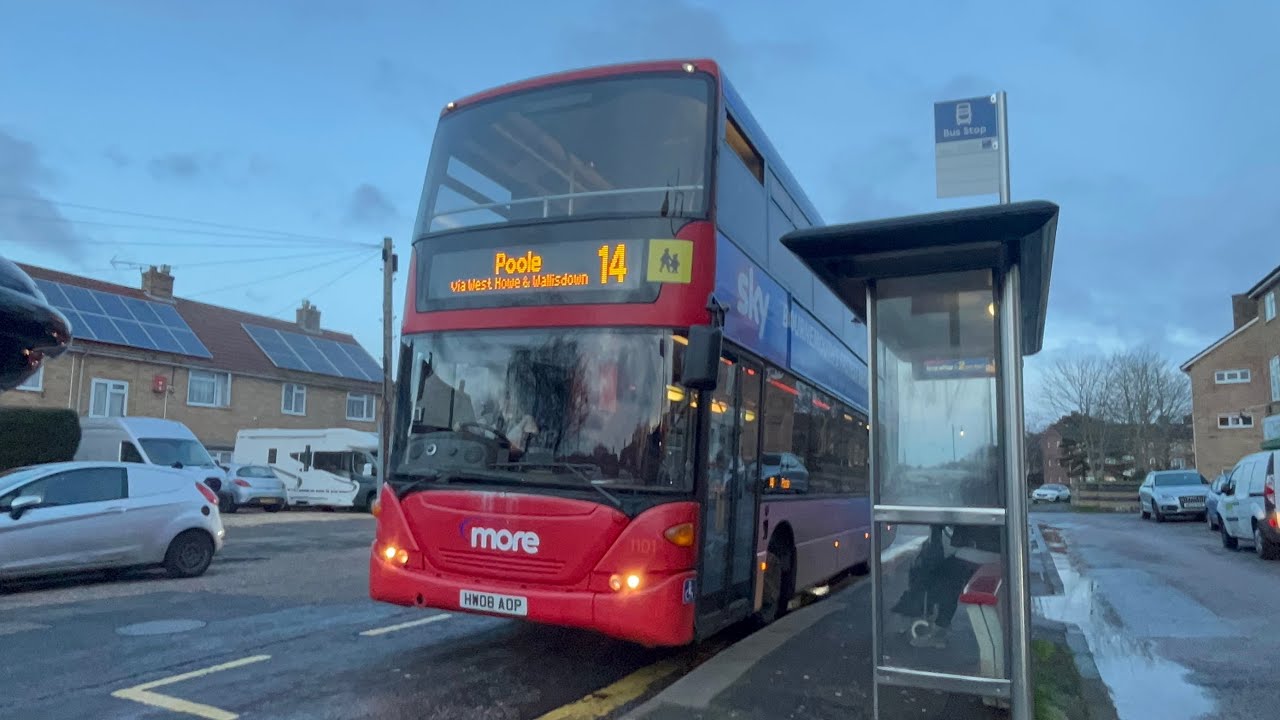 Morebus 1101 HW08 AOP on the 14 to Poole