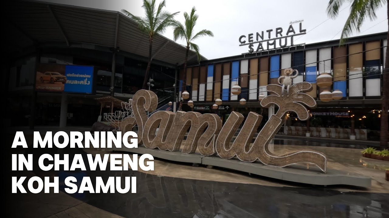 Morning Walk on Chaweng Road | Quiet Streets After the Rain| Koh Samui in 4K |Thailand Walking Tour