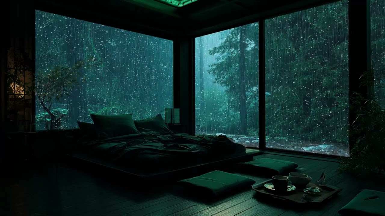 Fall Asleep Fast 🌙🌧 | Soothing Night Rain Sounds for Calm Mind & Stress Relief