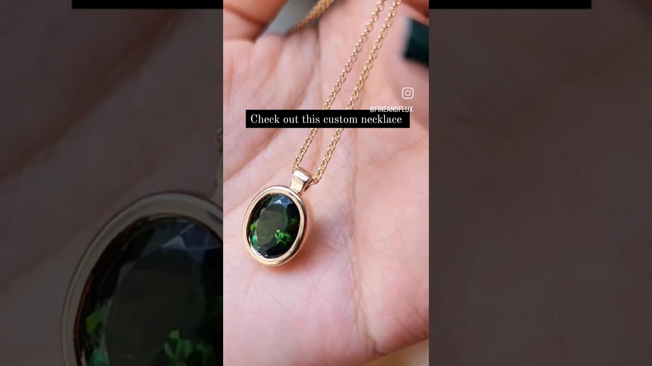 Deep Green Tourmaline 💚 #tourmaline #necklace #fashion