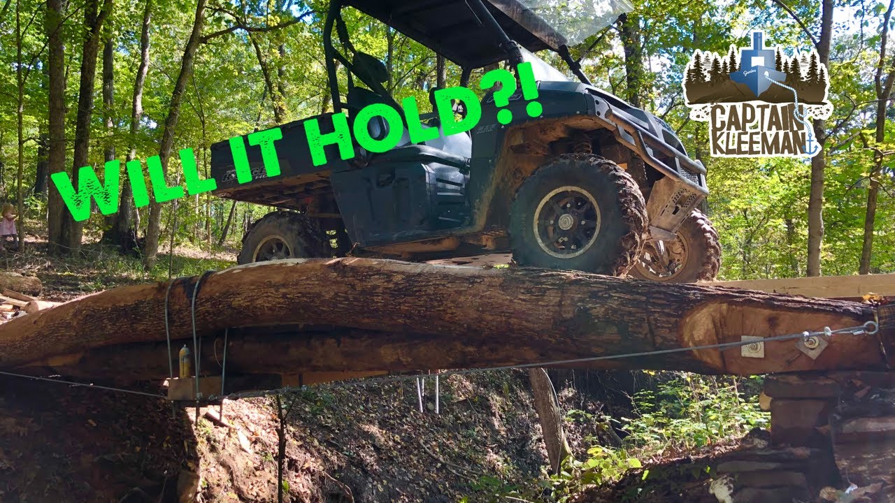 I Built A Bridge in the Woods - My First Timber Project - Will It Hold?