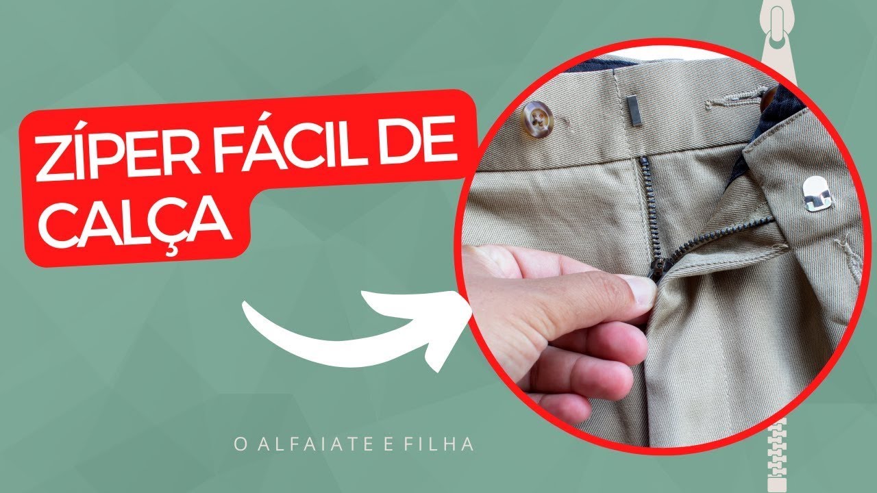 Como costurar Zíper de Calça Social