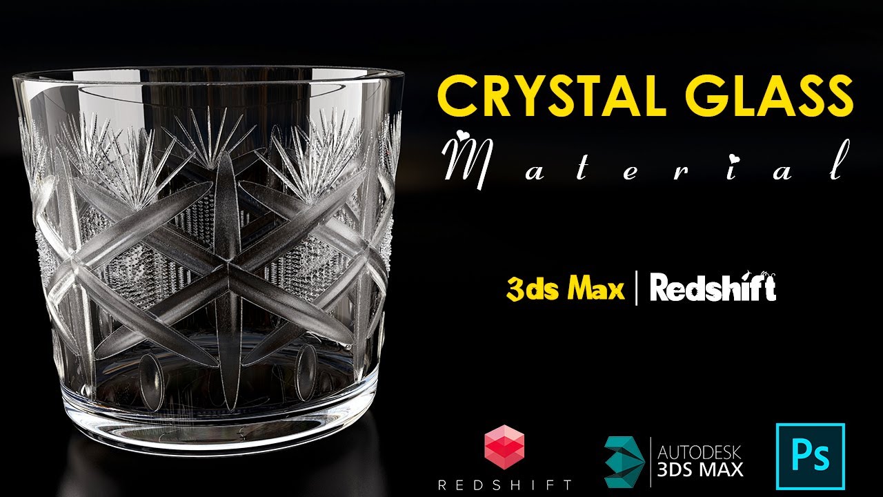 Create Realistic Crystal glass - 3ds Max Tutorial | Redshift Render | Photoshop | Create with Divay