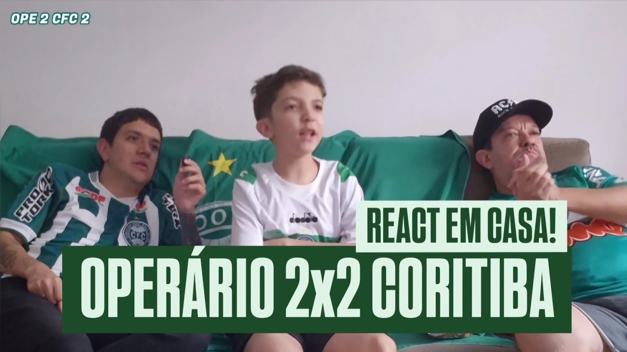 Operário 2x2 CORITIBA | React Em Casa! | Mais um empate SABOR DERROTA...