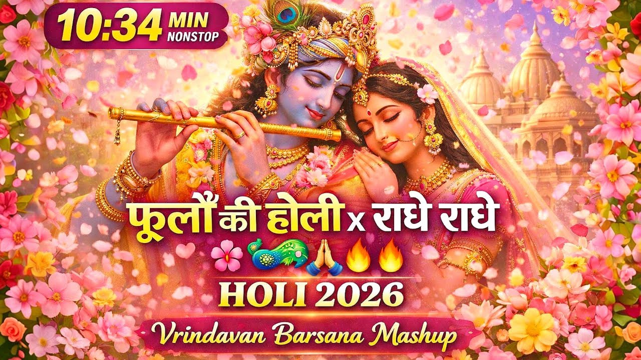 Phoolon Ki Holi x Barsane Wali Radhe 11 Min Radha Krishna Holi Bhajan Mix 2026🔥🌸 Vrindavan RangRas 2