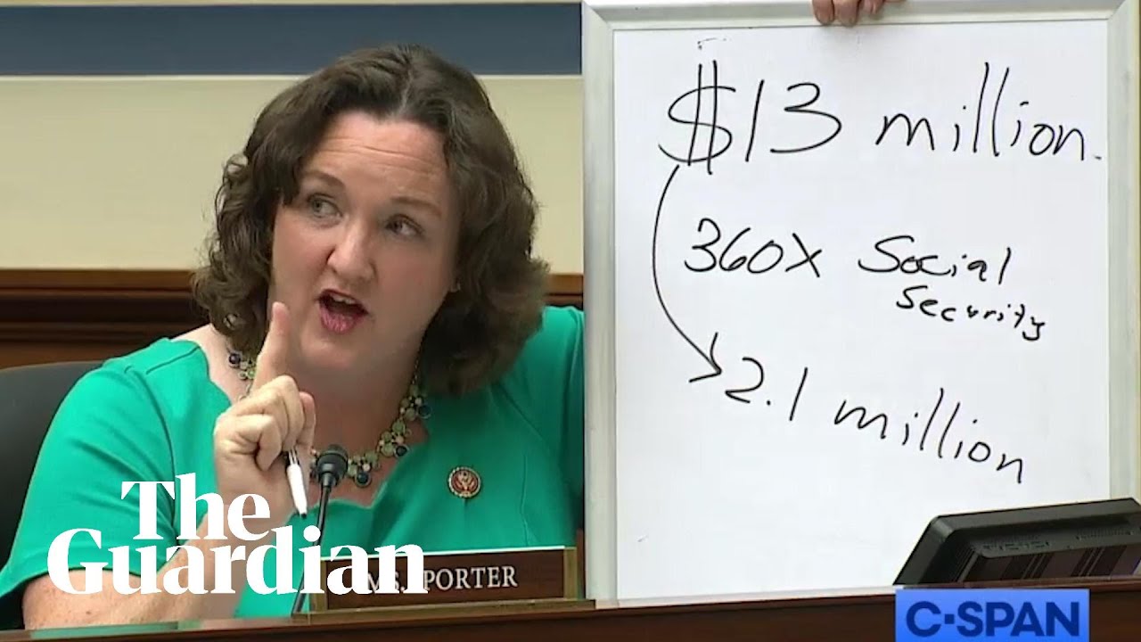 Katie Porter lambasts big pharma over cancer drug price hike using whiteboard calculations