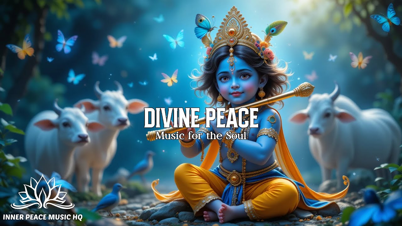 Peaceful Flute Music for Stress Relief & Meditation Divine | Darshan of Bal Krishna🪈