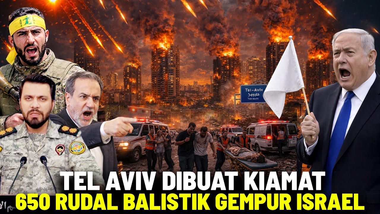 GELOMBANG SERANGAN BALASAN KE-3! 650 Rudal Balistik Iran-Hizbullah Guncang Israel, Tel Aviv Membara!