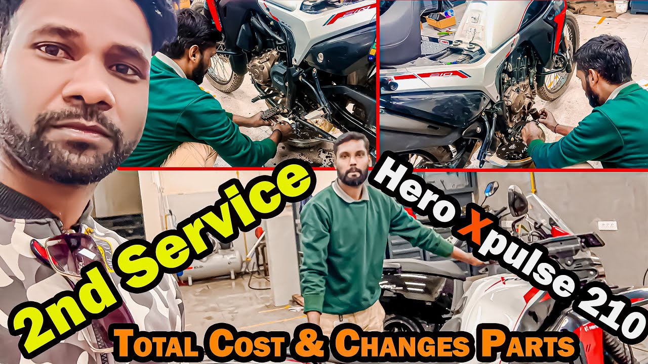 Hero Xpulse 210 2nd Service - Full Details! || Total Service Cost & Parts Changed