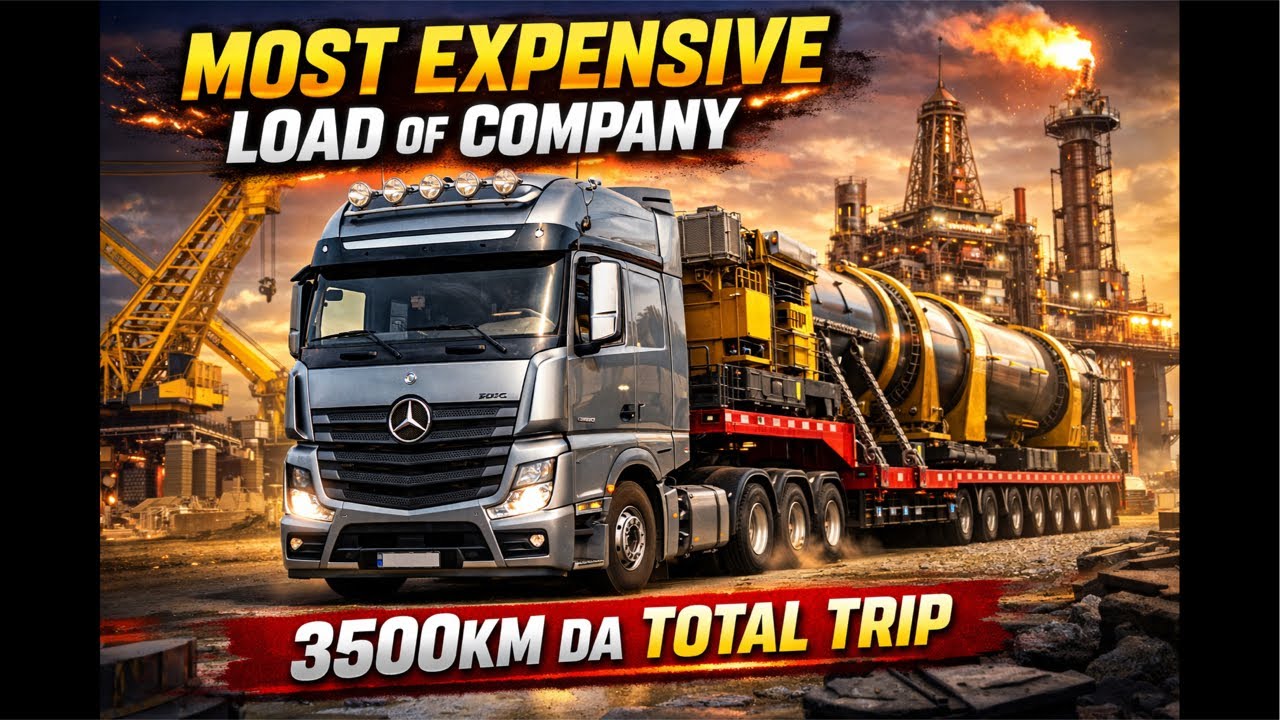 ₹5Crores Da Most Expensive Load 😱 | 3500KM Dangerous Delivery | Mercedes Truck Live #livestream 