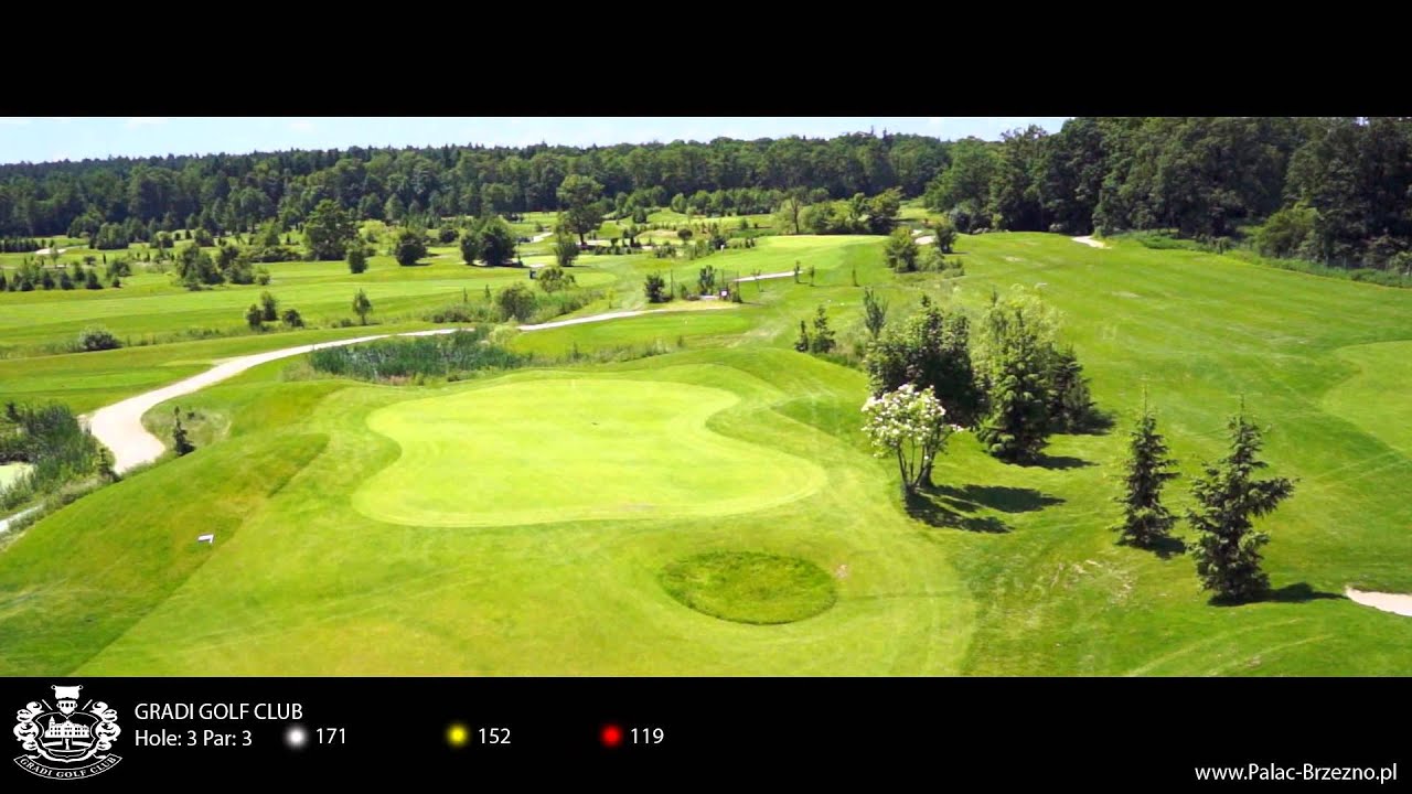 Gradi Golf Club dołek hole 3 Pałac Brzeźno