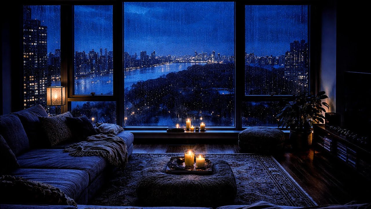 Quiet Night City Lofi 🌙 | Rainy Window & Warm Light