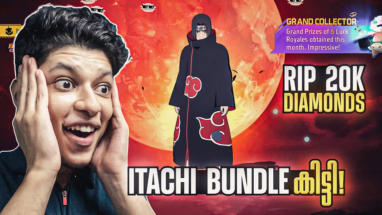 20,000 Diamonds പൊട്ടി for New Itachi Bundle 😭 Free Fire Malayalam