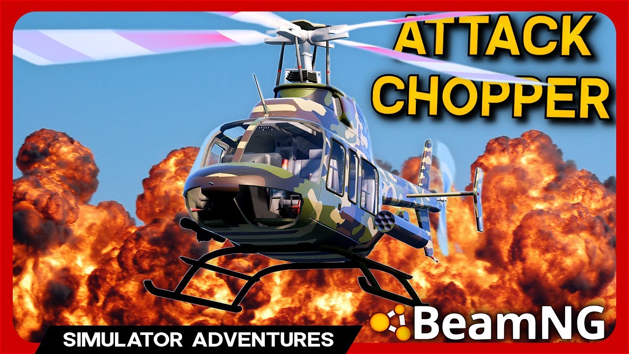 Attack Helicopter in BeamNG!? Bell 407 WEAPONS Mod Update!