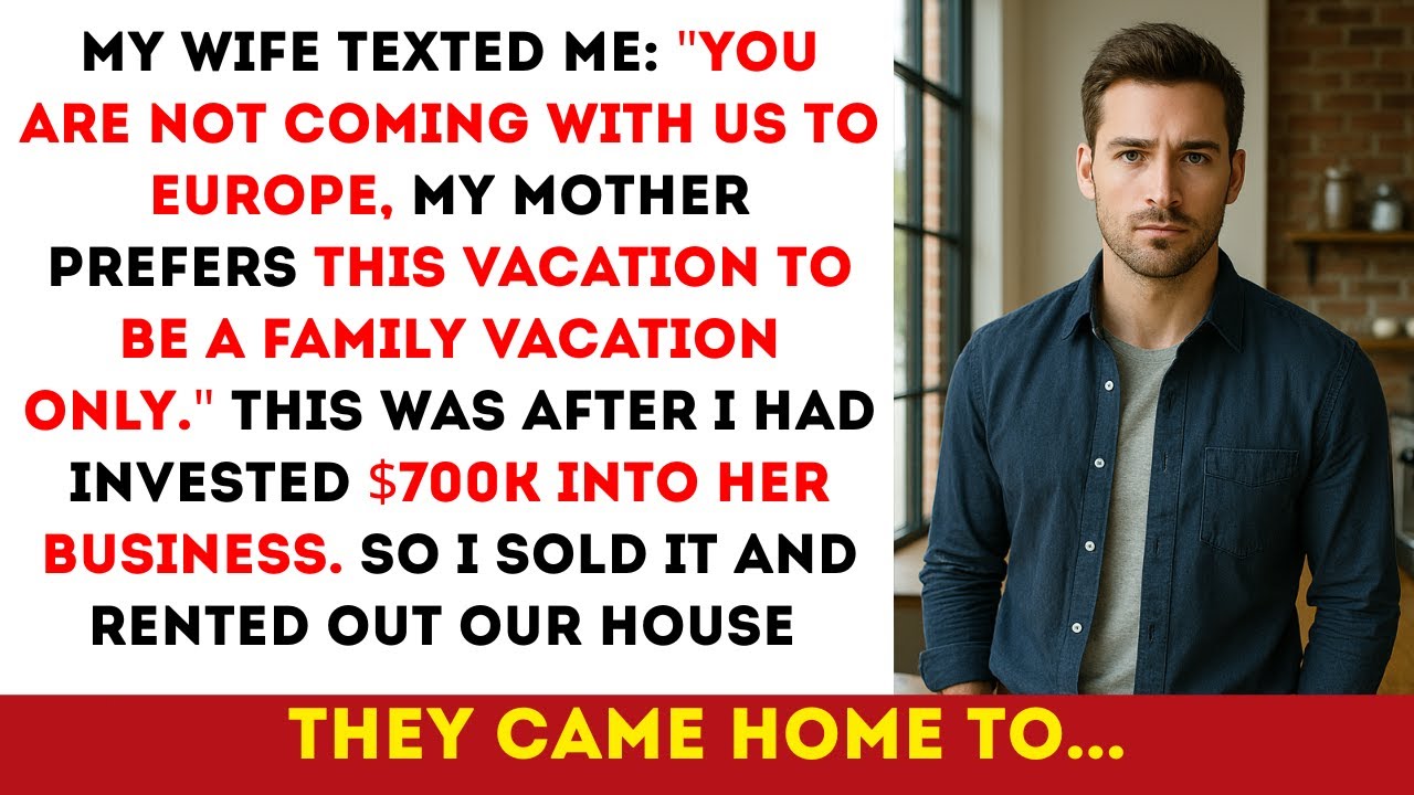 My Wife’s Family Banned Me From Their Trip — So I Made Sure They Had Nothing to Come Home To...