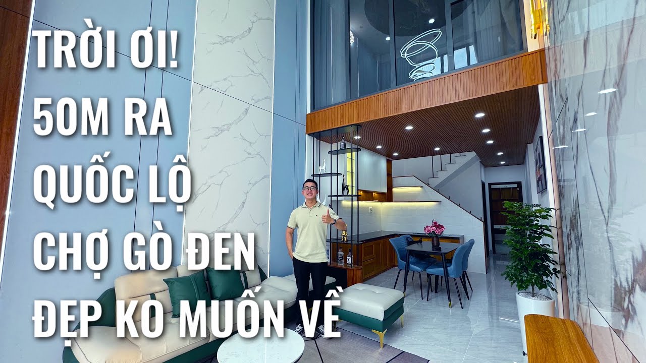 Ngơ Ngác Trước Mức Giá Và Vẻ Đẹp Của Căn Nhà Này Đi Bộ 50m Ra Tới Quốc Lộ 1A, Đối Diện Là Chợ Gò Đen