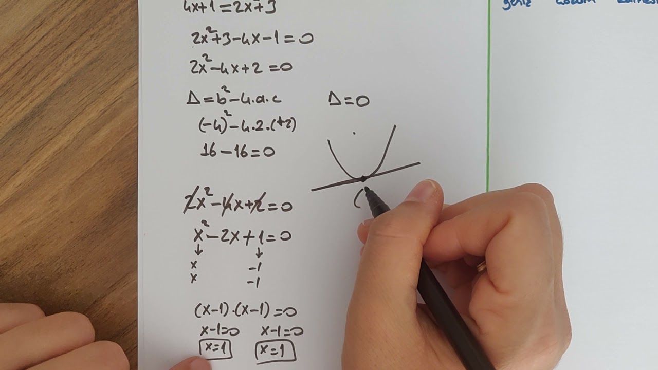 11.SINIF FONKSİYON UYGULAMALARI-5 (Parabol-3) (Doğru İle Parabolün Birbirine Göre Durumları)