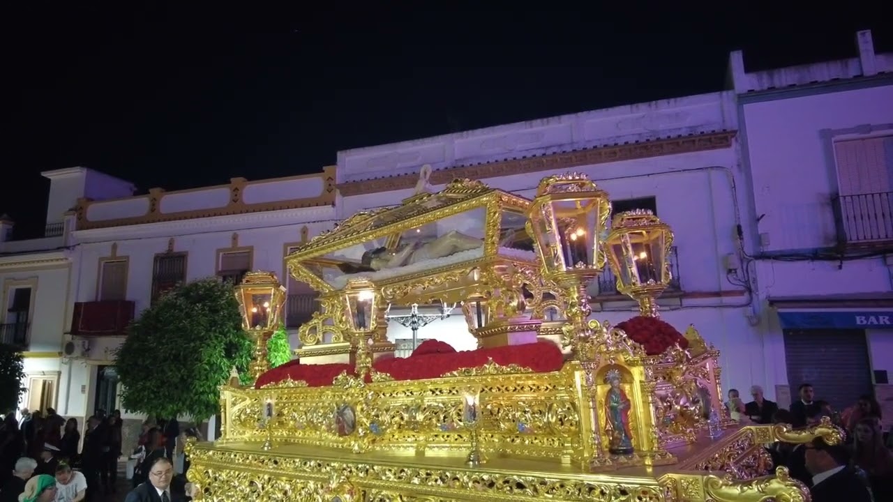 PLAZA ESPAÑA-CRISTO YACENTE-HDAD SOLEDAD HUEVAR-SABADO SANTO HUEVAR 8 ABRIL 2023