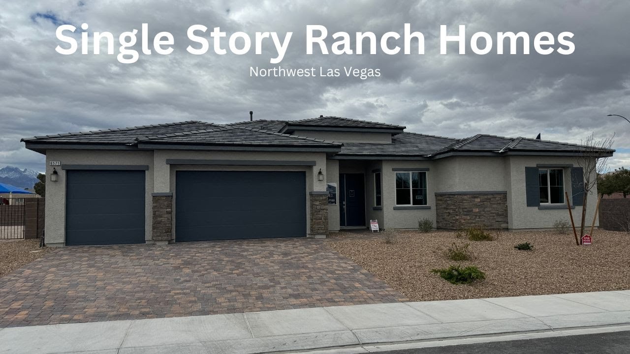 New Single Story Ranch Homes For Sale Northwest Las Vegas | Bullring Estates Summit Homes - $778k+