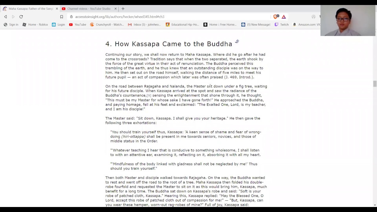 How Kassapa Came to the Buddha