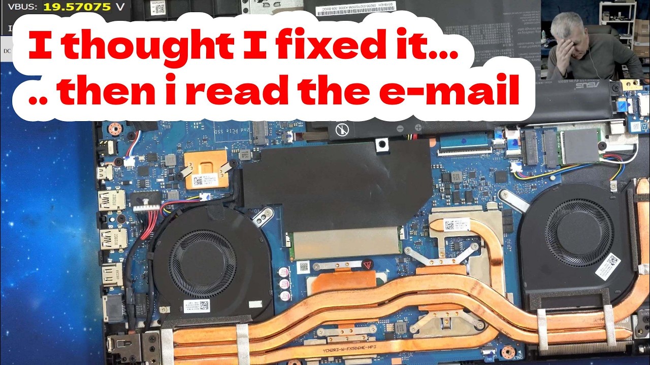Материнская плата ASUS TUF F15 FX506 вышла из строя, не заряжается &mdash; некачественный ремонт, ремон...