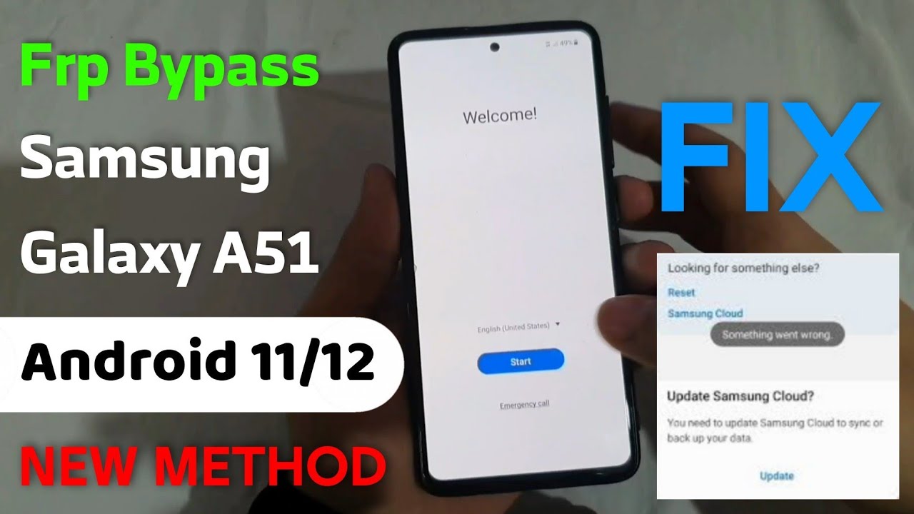Frp Bypass Samsung Galaxy A51 SM-A515F U5 Android 11 / 12 Latest Security | NEW METHOD