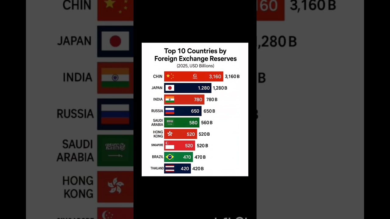 Top countries by foreign exchange reserves#gdp25 #growthstory#usd#advisor  @Let_Your_Money_Grow