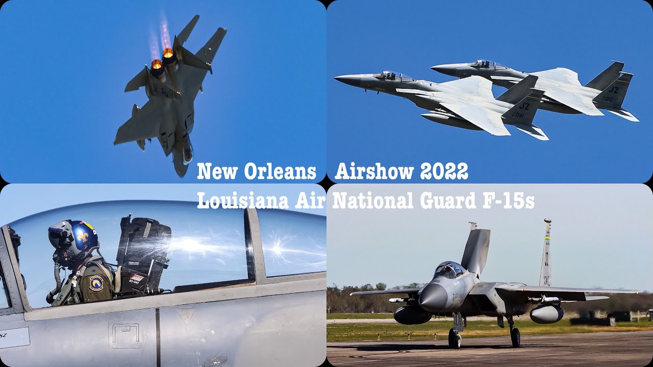 Bayou Militia Louisiana Air National Guard F-15C Eagles - New Orleans Airshow 2022 [FULL DEMO]