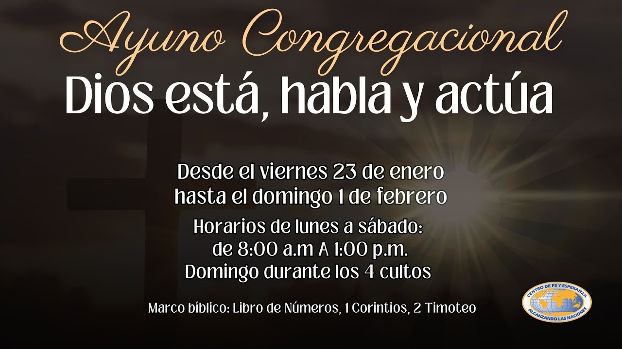 Ayuno Congregacional  CFE Central  - Viernes 23 de enero  de 2026