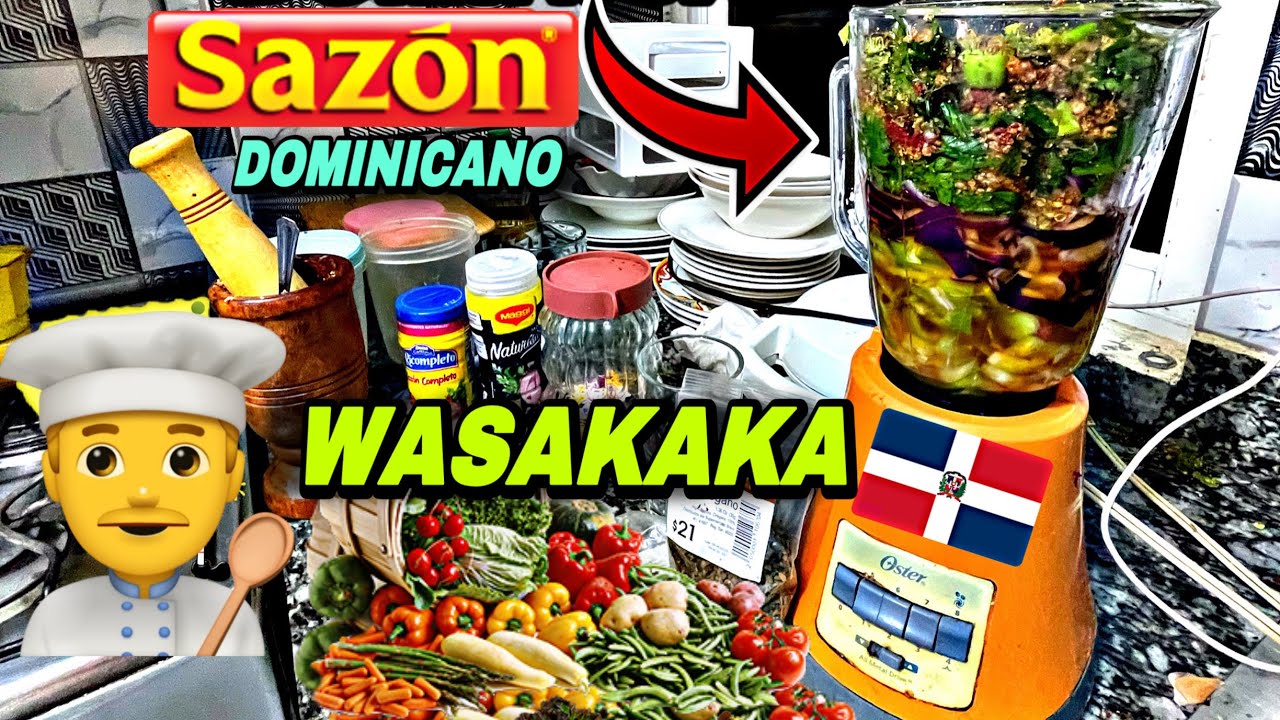 MIRA COMO SE PREPARA UN SAZ&Oacute;N CRIOLLO DOMINICANO 🇩🇴 LA REAL WASAKAKA CON POCOS INGREDIENTES 😋 🥘 🍗 
