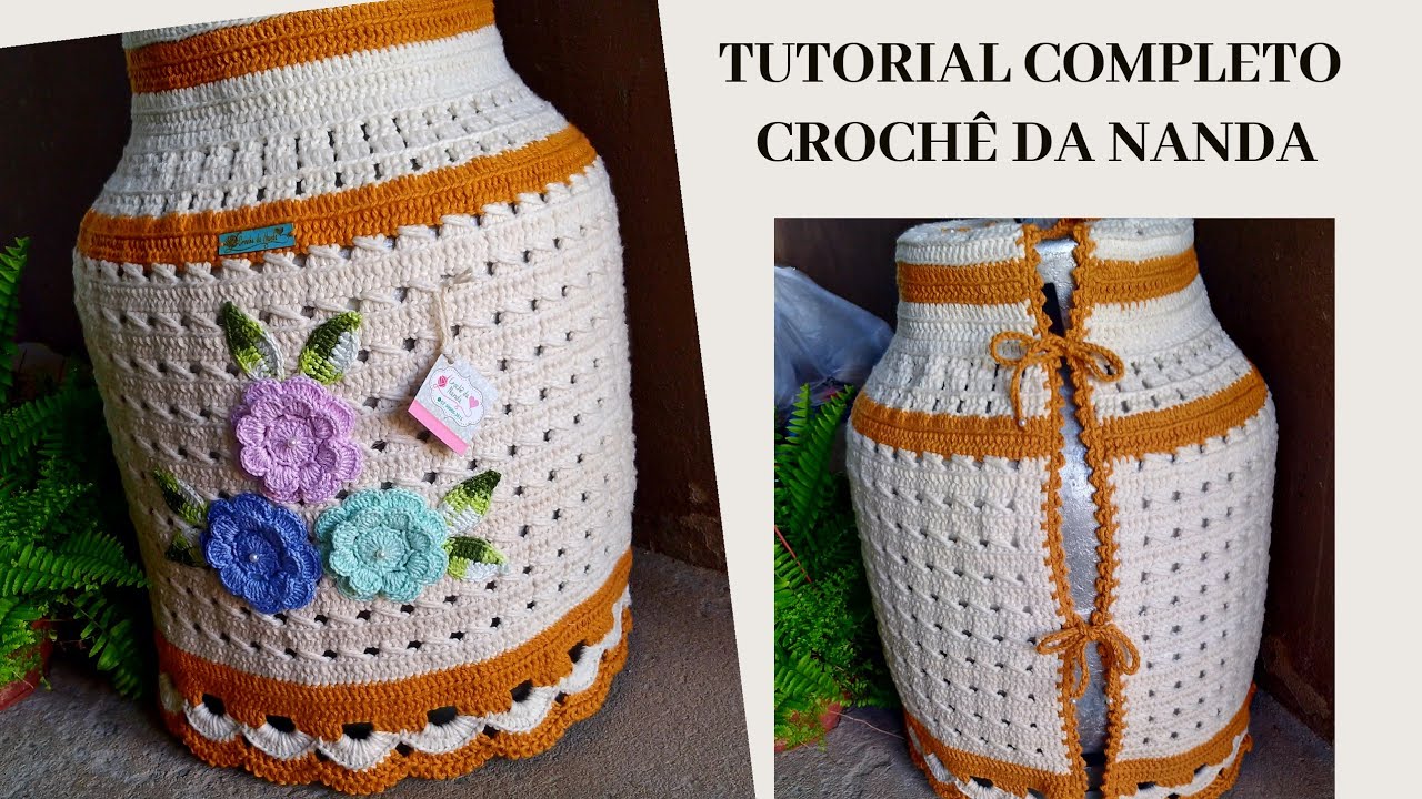 Capa para botijão de gás em crochê /modelo Virginia/crochê da Nanda