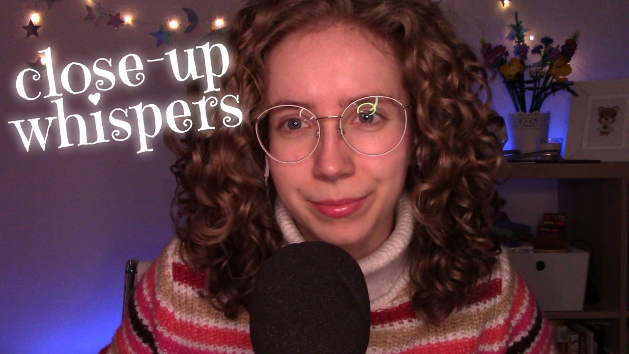 ASMR Close-Up Whisper Ramble 🪻🖌️ Ear-to-Ear whispering, soft triggers (life update)
