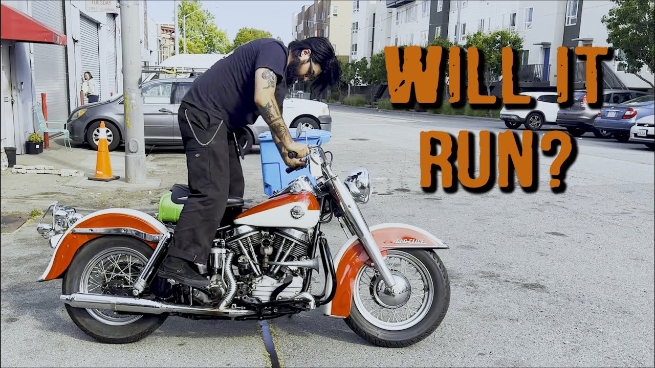 Forgotten Harley Sitting over 20 Years - WILL IT RUN? 1958 Harley Davidson FLH Panhead