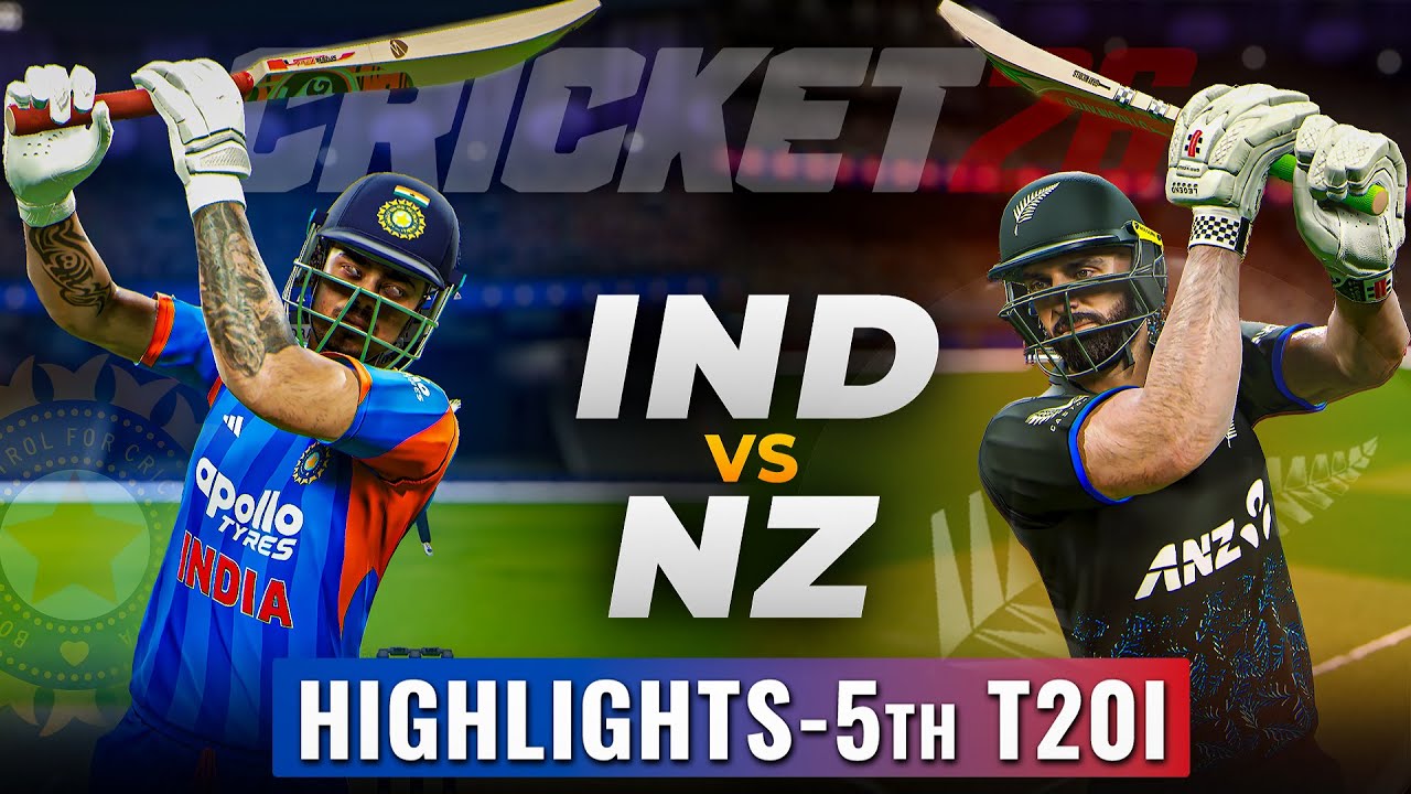 Unreal Finish in 5th T20 🔥 IND vs NZ | Cricket 26 Gameplay