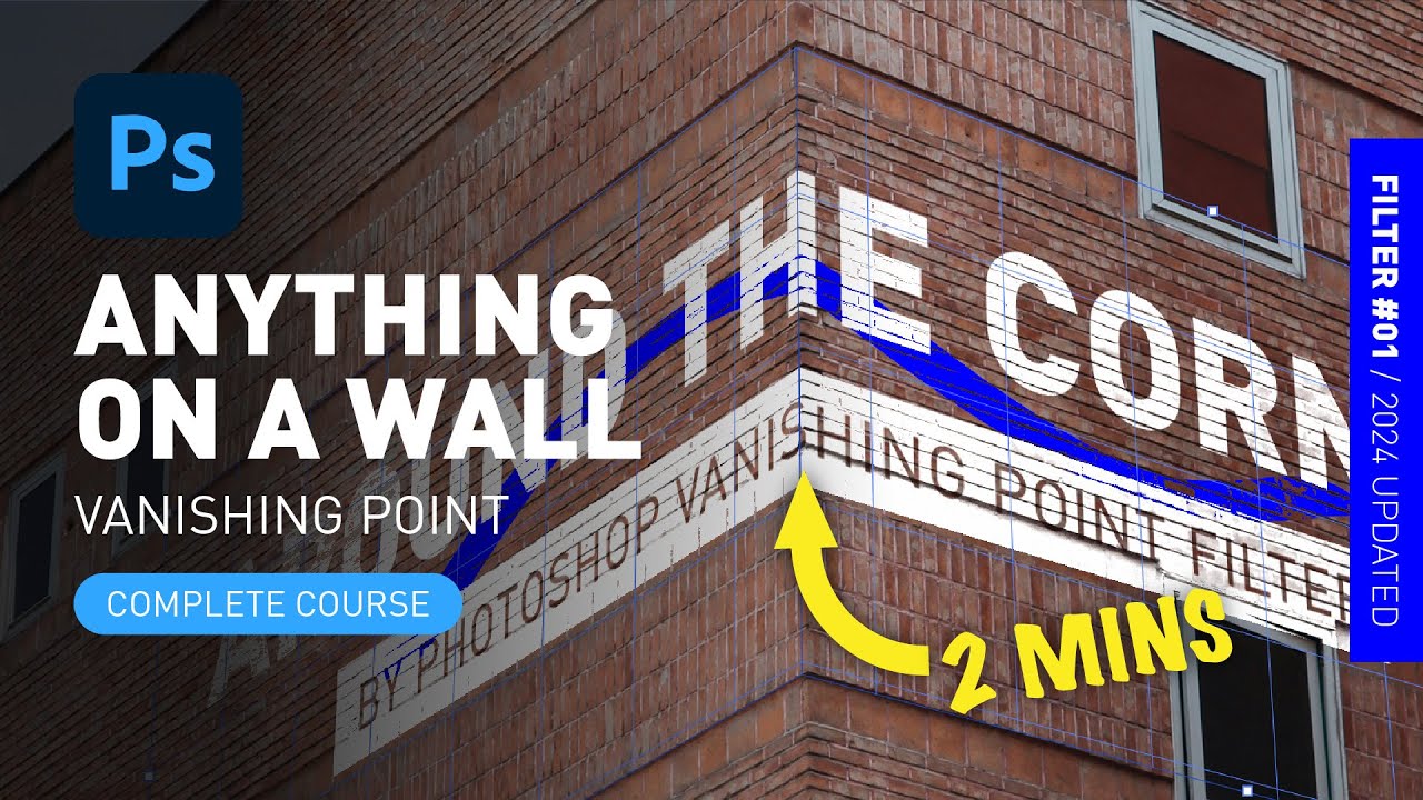 Anything on a Perspective Wall Surface - Vanishing Point Filter [Photoshop Tutorial for Beginners]