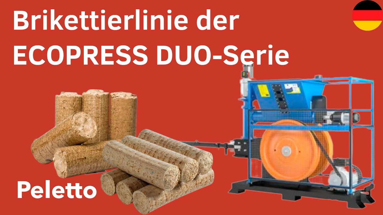 Brikettiermaschine für Sägemehl, Heu, Spelzen, Stroh, ECOPRESS DUO-Serie von Peletto.pl