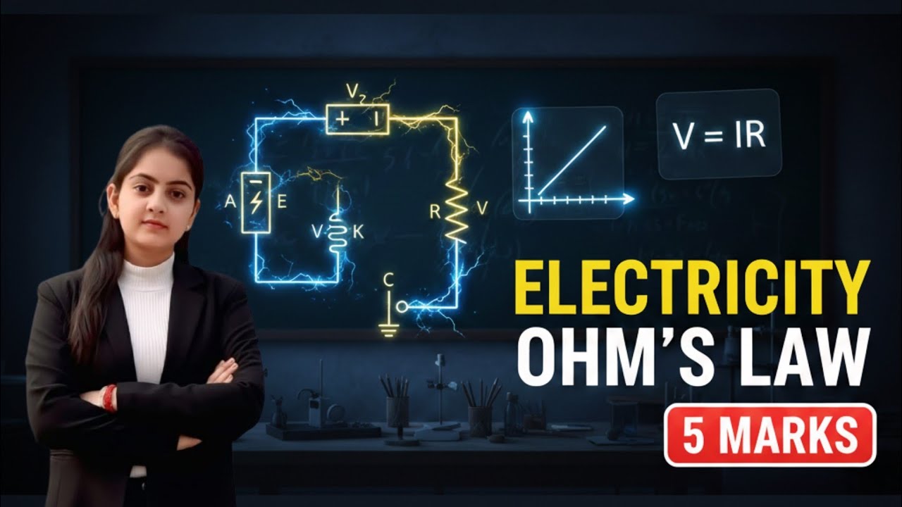  Class 10 |Electricity ⚡ | Ohm’s Law, Experiment, Numericals & Resistance | JKBOSE 