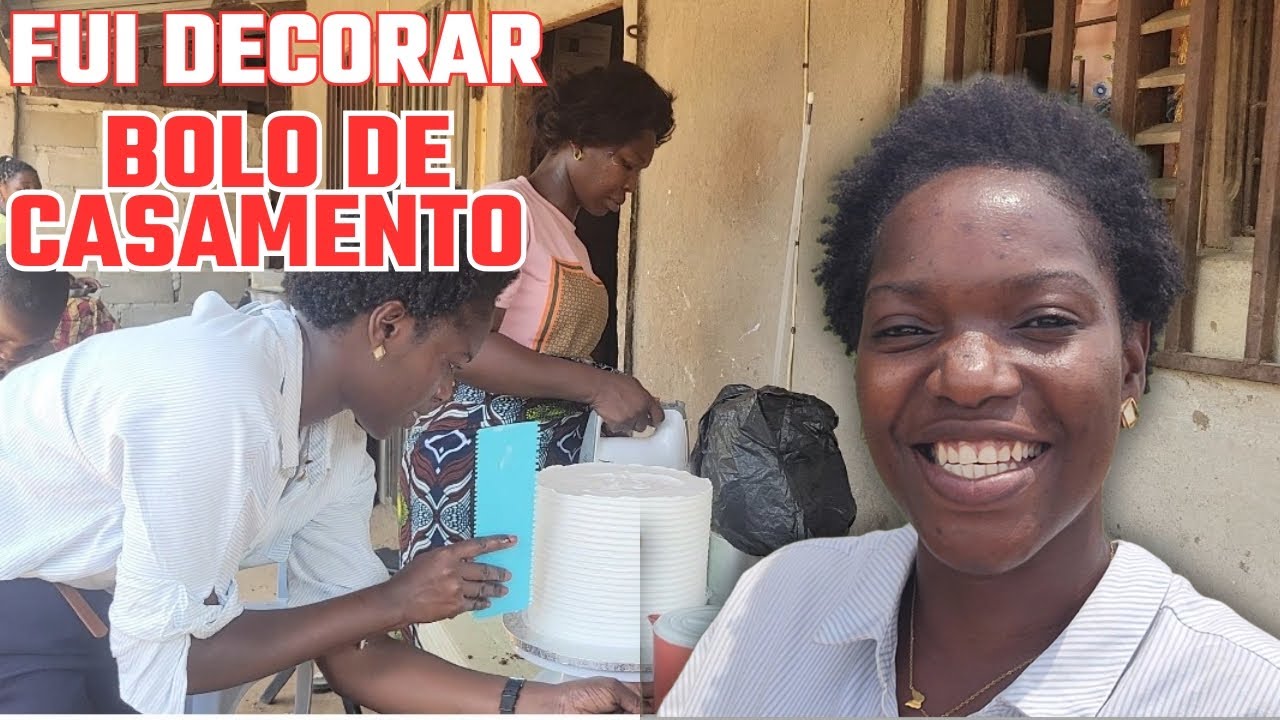 Decorei um bolo de andar para um casamento em Moçambique🇲🇿
