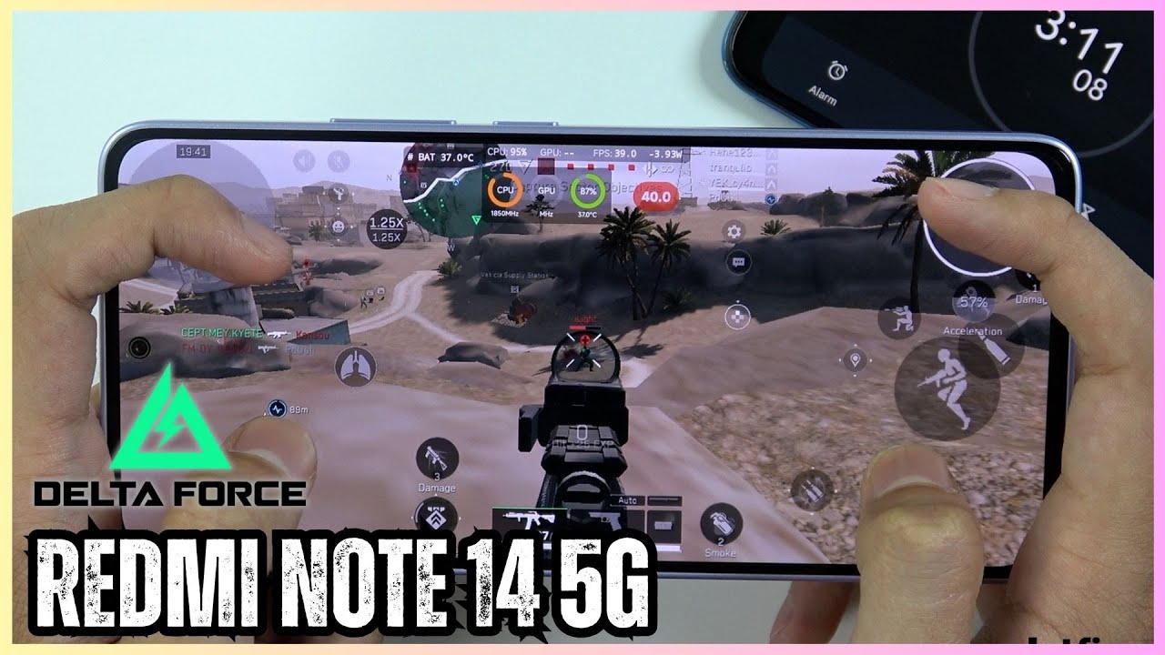 Xiaomi Redmi Note 14 5G Delta Force Gaming test | Dimensity 7025 Ultra, 120Hz Display